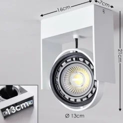 hofstein Plafonnier Grytgol Blanc, 1 lumière* Spots Et Projecteurs