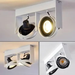 hofstein Plafonnier Grytgol Blanc, 2 lumières* Spots Et Projecteurs