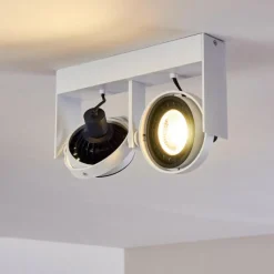 hofstein Plafonnier Grytgol Blanc, 2 lumières* Spots Et Projecteurs
