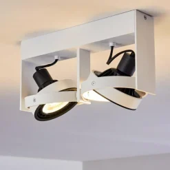 hofstein Plafonnier Grytgol Blanc, 2 lumières* Spots Et Projecteurs
