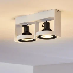 hofstein Plafonnier Grytgol Blanc, 2 lumières* Spots Et Projecteurs