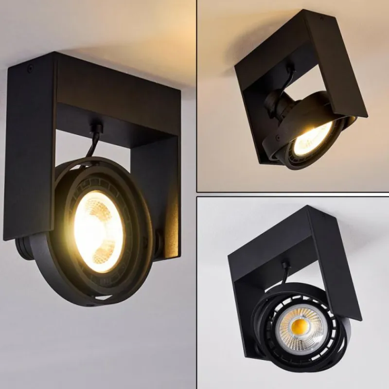 hofstein Plafonnier Grytgol Noir, 1 lumière* Spots Et Projecteurs