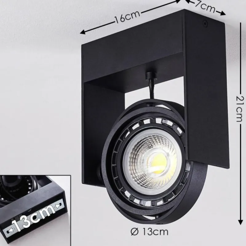 hofstein Plafonnier Grytgol Noir, 1 lumière* Spots Et Projecteurs