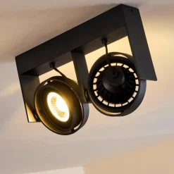 hofstein Plafonnier Grytgol Noir, 2 lumières* Spots Et Projecteurs