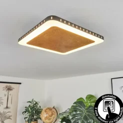 Lampes Dorées-hofstein Plafonnier Guacacallo LED Or, Noir, Blanc, 1 lumière