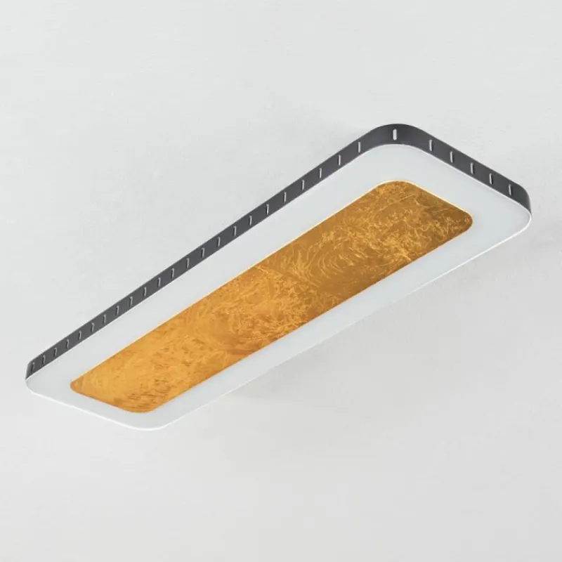 Lampes Dorées-hofstein Plafonnier Guacacallo LED Or, Noir, Blanc, 1 lumière