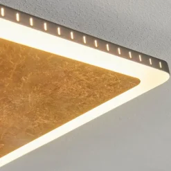 Lampes Dorées-hofstein Plafonnier Guacacallo LED Or, Noir, Blanc, 1 lumière