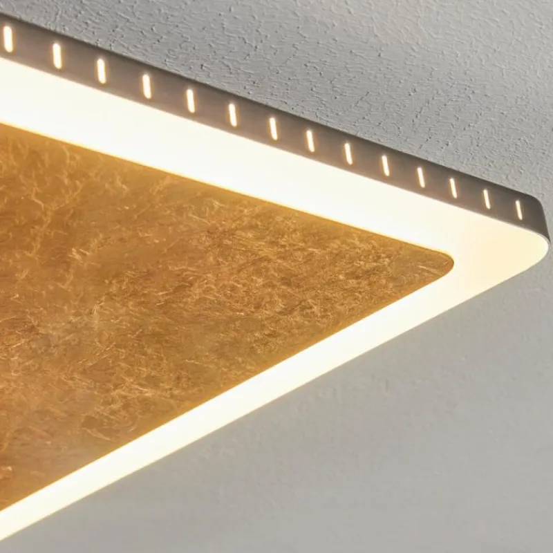 Lampes Dorées-hofstein Plafonnier Guacacallo LED Or, Noir, Blanc, 1 lumière