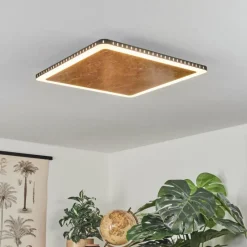 Lampes Dorées-hofstein Plafonnier Guacacallo LED Or, Noir, Blanc, 1 lumière