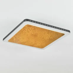 Lampes Dorées-hofstein Plafonnier Guacacallo LED Or, Noir, Blanc, 1 lumière