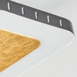 Lampes Dorées-hofstein Plafonnier Guacacallo LED Or, Noir, Blanc, 1 lumière