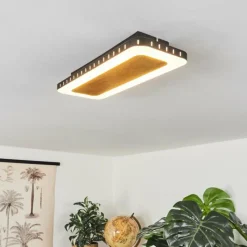 Lampes Dorées-hofstein Plafonnier Guacacallo LED Or, Noir, Blanc, 1 lumière