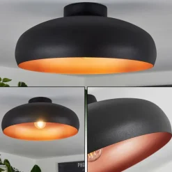 hofstein Plafonnier Guayo Noir, 1 lumière