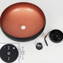 hofstein Plafonnier Guayo Noir, 1 lumière