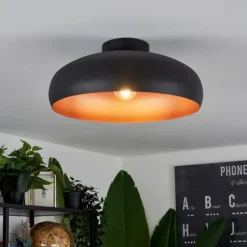 hofstein Plafonnier Guayo Noir, 1 lumière