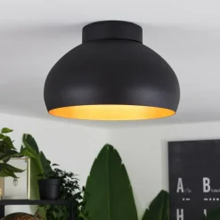 hofstein Plafonnier Guayo Noir, 1 lumière