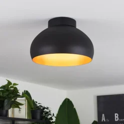 hofstein Plafonnier Guayo Noir, 1 lumière