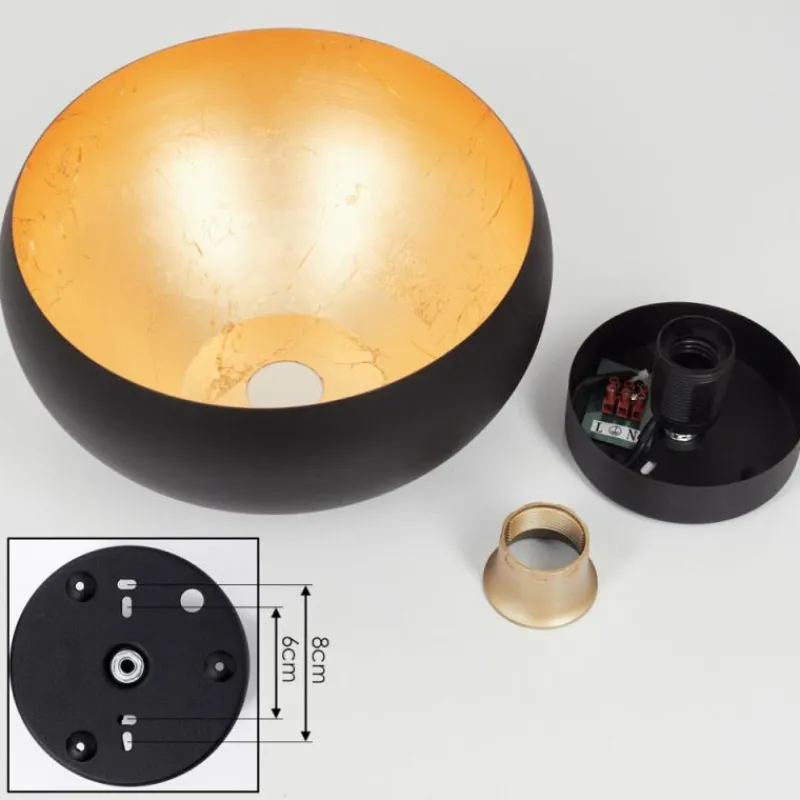 Lampes Dorées-hofstein Plafonnier Guayo Noir, 1 lumière