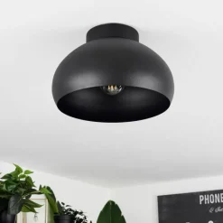 hofstein Plafonnier Guayo Noir, 1 lumière