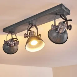 Lampes Vintages & Rétros-hofstein Plafonnier Gudo Bleu, Gris, 3 lumières