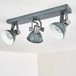 Lampes Vintages & Rétros-hofstein Plafonnier Gudo Bleu, Gris, 3 lumières