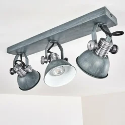 Lampes Vintages & Rétros-hofstein Plafonnier Gudo Bleu, Gris, 3 lumières