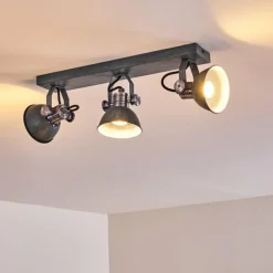 Lampes Vintages & Rétros-hofstein Plafonnier Gudo Bleu, Gris, 3 lumières