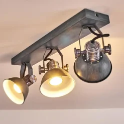 Lampes Vintages & Rétros-hofstein Plafonnier Gudo Bleu, Gris, 3 lumières