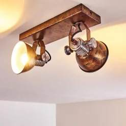 hofstein Plafonnier Gudo Brun, Bronze, 2 lumières* Spots Et Projecteurs