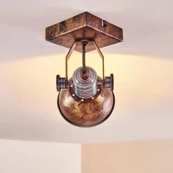 Lampes Vintages & Rétros-hofstein Plafonnier Gudo Brun, Bronze, 1 lumière