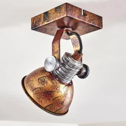 Lampes Vintages & Rétros-hofstein Plafonnier Gudo Brun, Bronze, 1 lumière