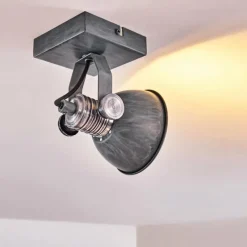 hofstein Plafonnier Gudo Gris, Argenté, 1 lumière