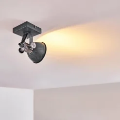 hofstein Plafonnier Gudo Gris, Argenté, 1 lumière