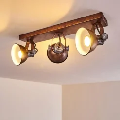 Lampes Vintages & Rétros-hofstein Plafonnier Gudo Rouille, 3 lumières