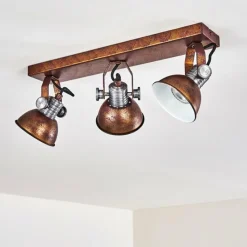 Lampes Vintages & Rétros-hofstein Plafonnier Gudo Rouille, 3 lumières