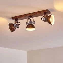 Lampes Vintages & Rétros-hofstein Plafonnier Gudo Rouille, 3 lumières