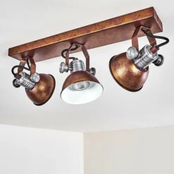 Lampes Vintages & Rétros-hofstein Plafonnier Gudo Rouille, 3 lumières