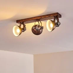 Lampes Vintages & Rétros-hofstein Plafonnier Gudo Rouille, 3 lumières