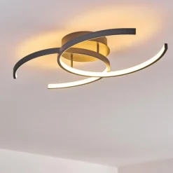 hofstein Plafonnier Guinea LED Anthracite, 2 lumières