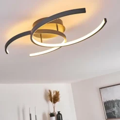 hofstein Plafonnier Guinea LED Anthracite, 2 lumières