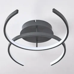 hofstein Plafonnier Guinea LED Anthracite, 2 lumières