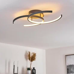 hofstein Plafonnier Guinea LED Anthracite, 2 lumières