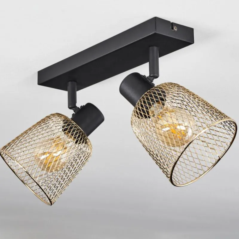 Lampes Industrielles-hofstein Plafonnier Guitton Noir, 2 lumières