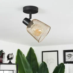 Lampes Industrielles-hofstein Plafonnier Guitton Noir, 1 lumière