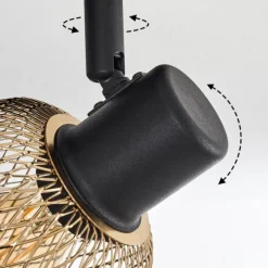 Lampes Vintages & Rétros-hofstein Plafonnier Guitton Noir, 4 lumières