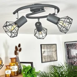 hofstein Plafonnier Gullspang Anthracite, Chrome, 3 lumières