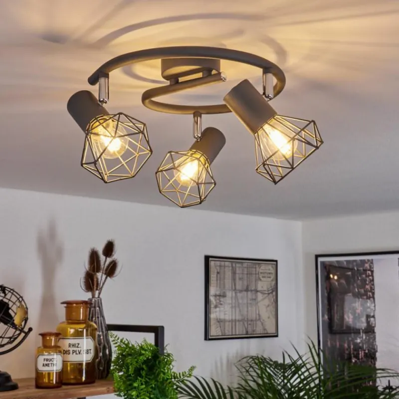 hofstein Plafonnier Gullspang Anthracite, Chrome, 3 lumières