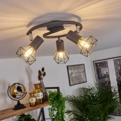 hofstein Plafonnier Gullspang Anthracite, Chrome, 3 lumières