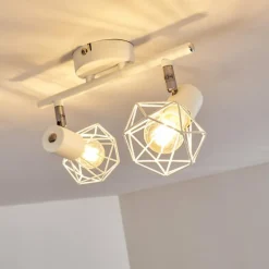 Lampes Vintages & Rétros-hofstein Plafonnier Gullspang Blanc, 2 lumières