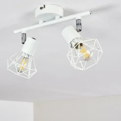 Lampes Vintages & Rétros-hofstein Plafonnier Gullspang Blanc, 2 lumières